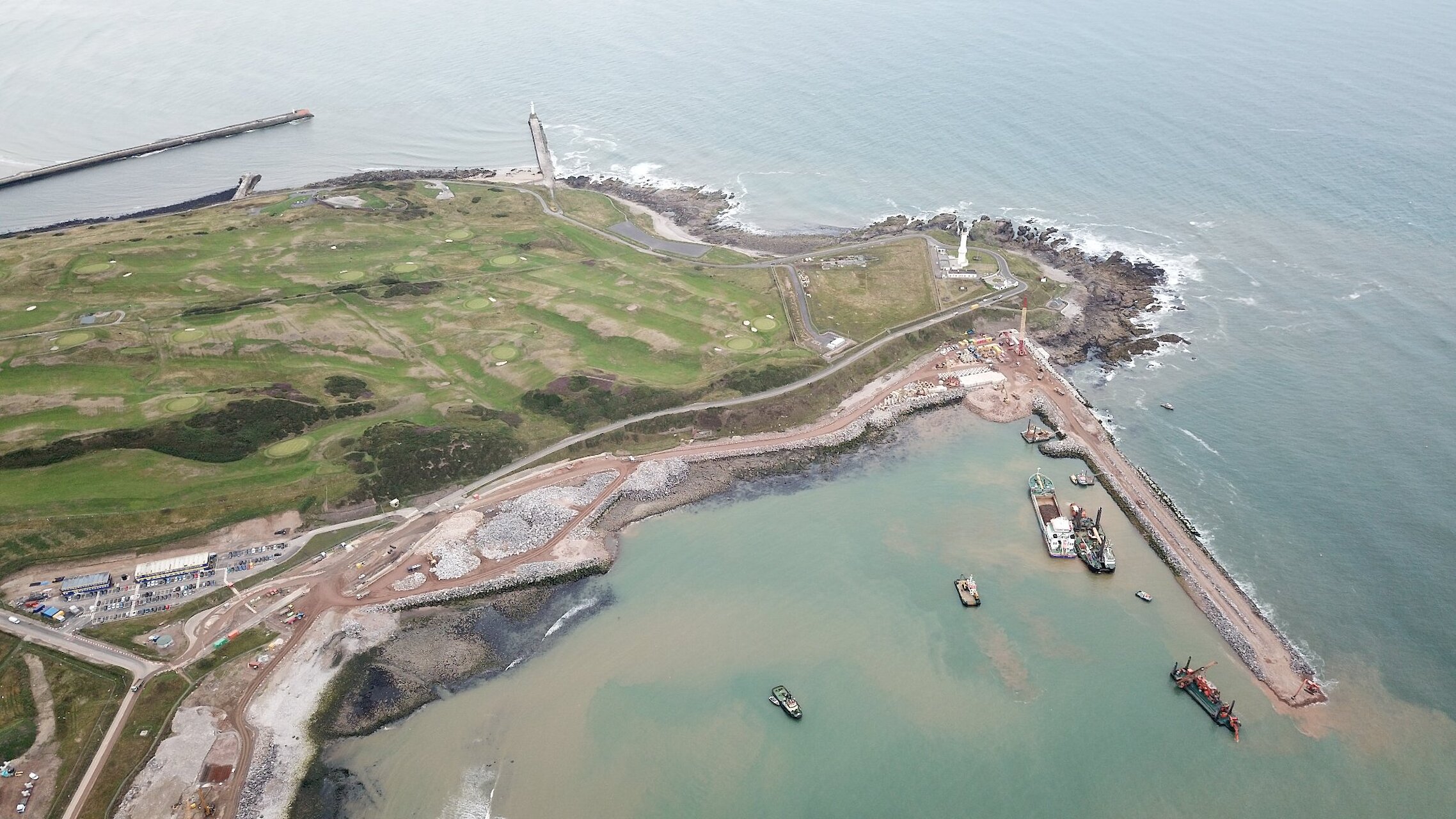 North Breakwater in Early Stages of Construction