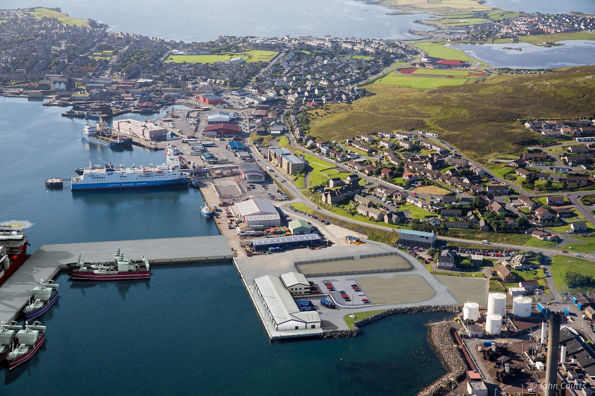 Visualisation of proposed fish market which is under construction on this site.