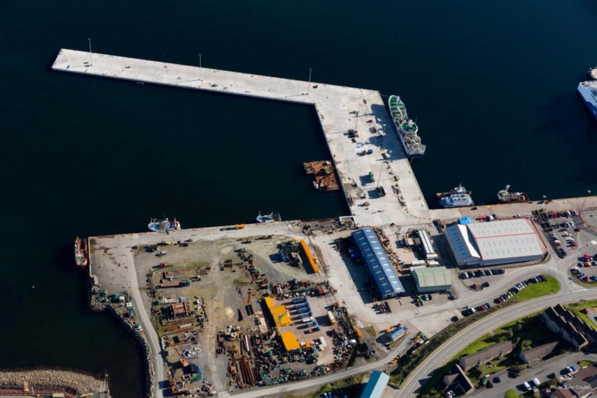 Aerial view of site for new fish market which is currently under construction.