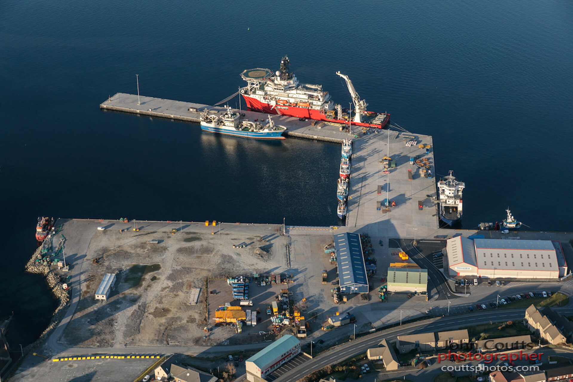 Mair's Pier showing site of fish market which is under construction.