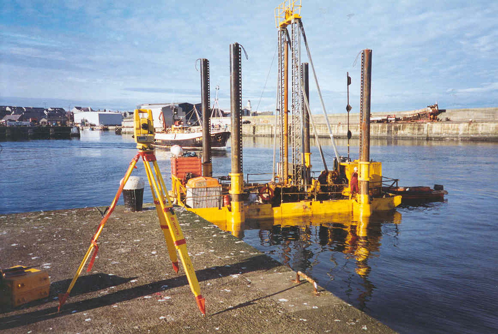 Preparations for dredging