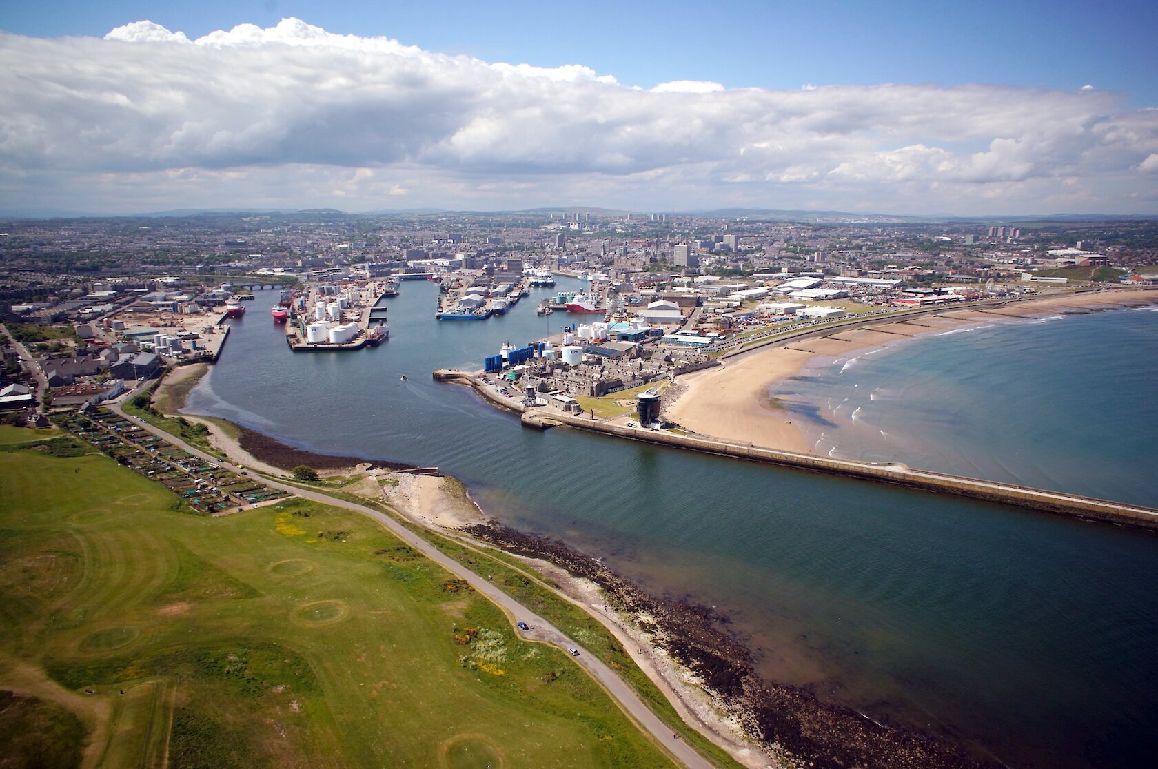 The Marine Operations Centre at the entrance of the busy harbour.