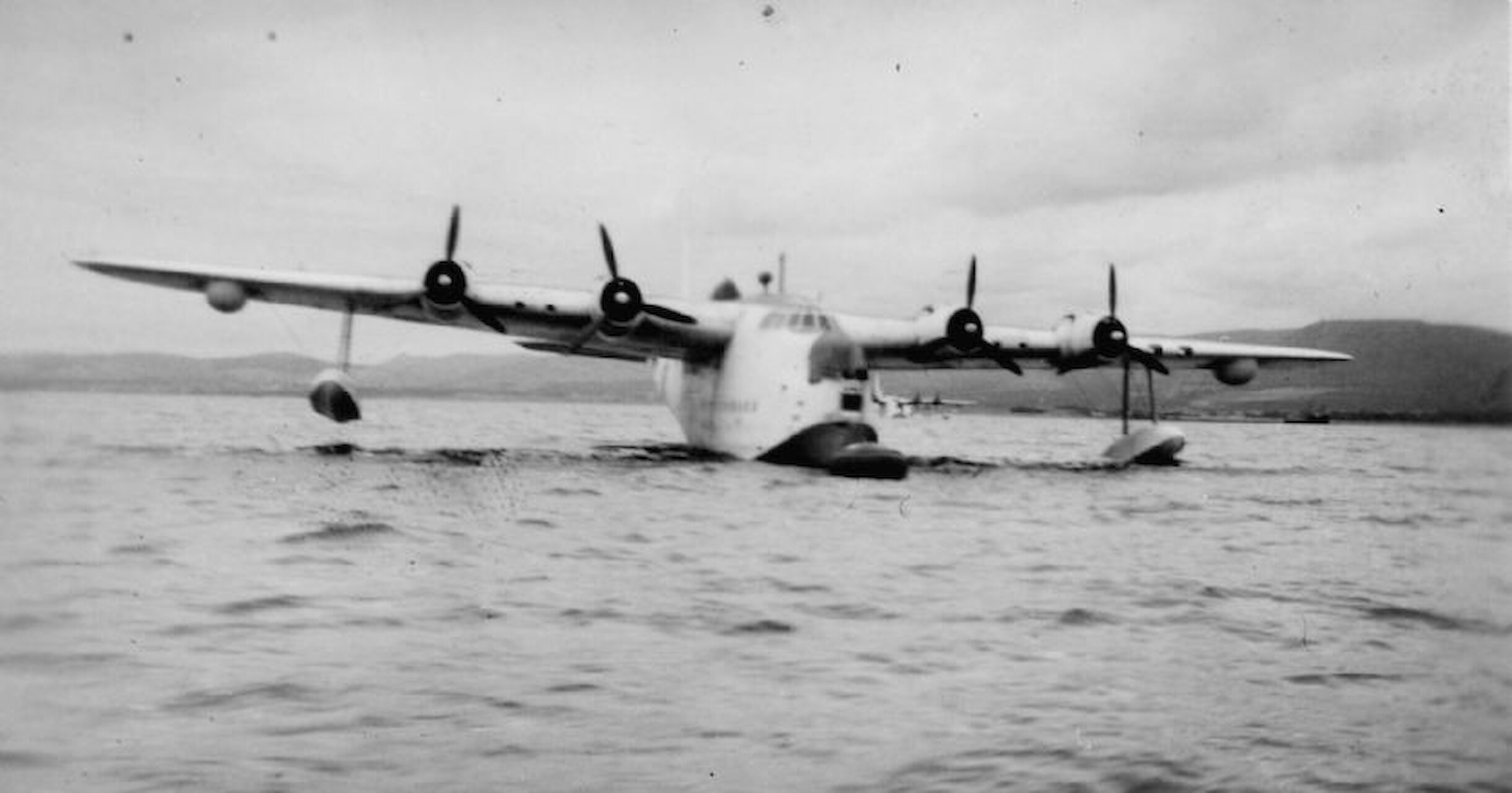 A Sunderland flying boat at RAF Alness