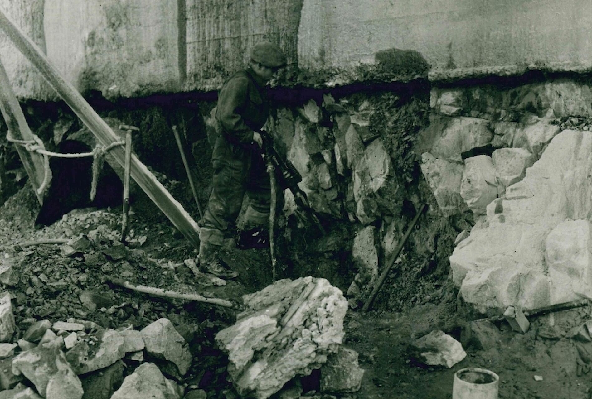 Excavation work in Macduff Harbour