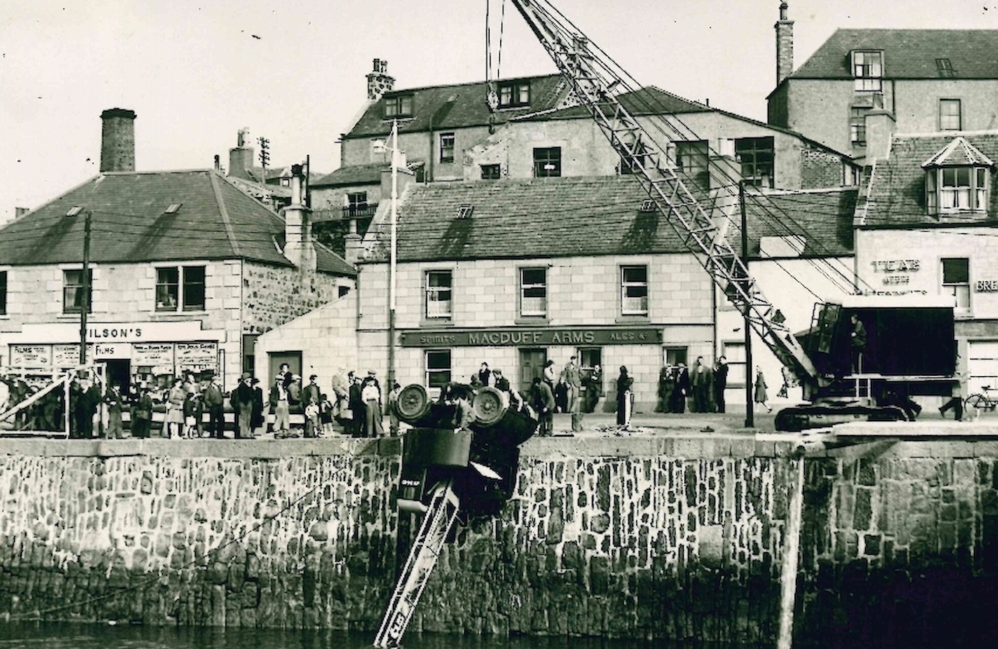 The Macduff harbour works attracted attention