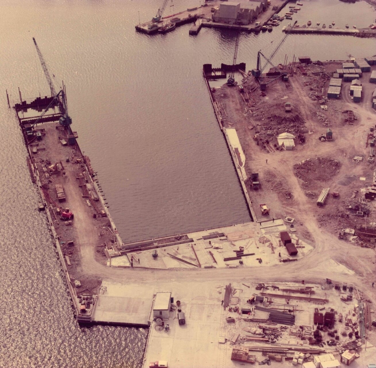 Holmsgarth under construction in 1970s