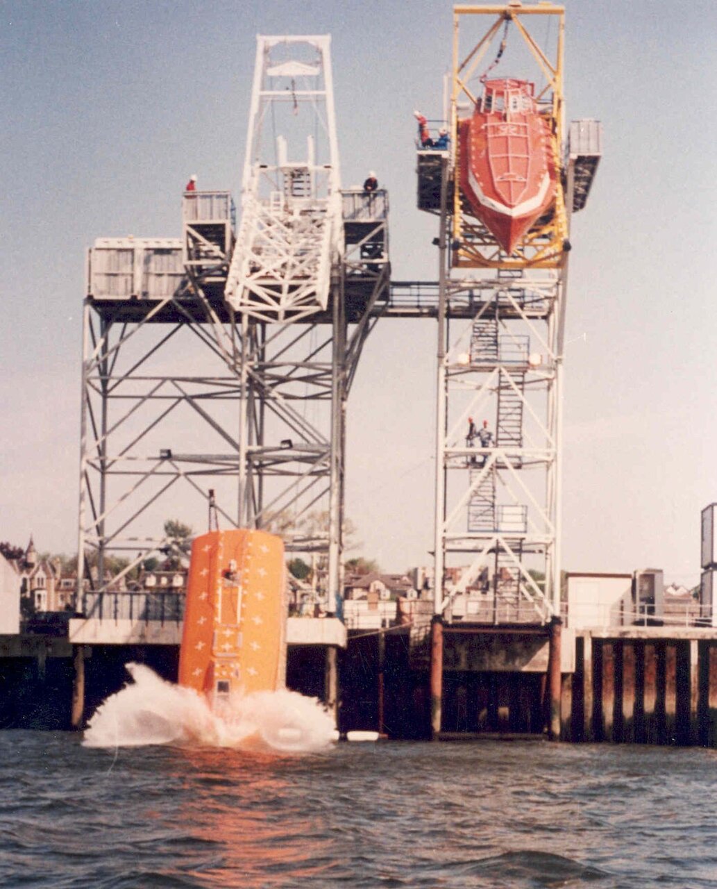 Freefall lifeboat towers, Dundee