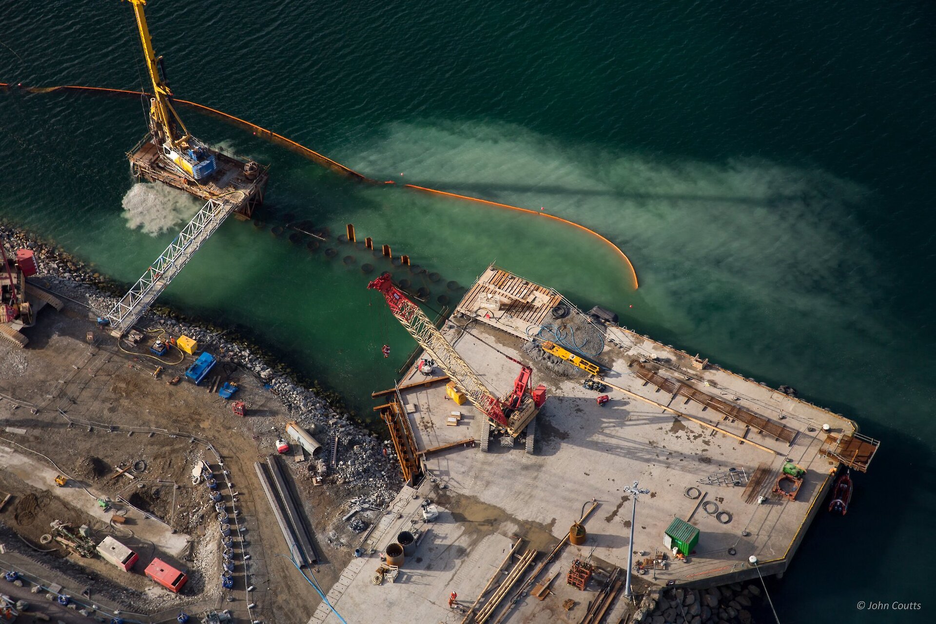 Dales Voe Decommissioning base under construction, 2016