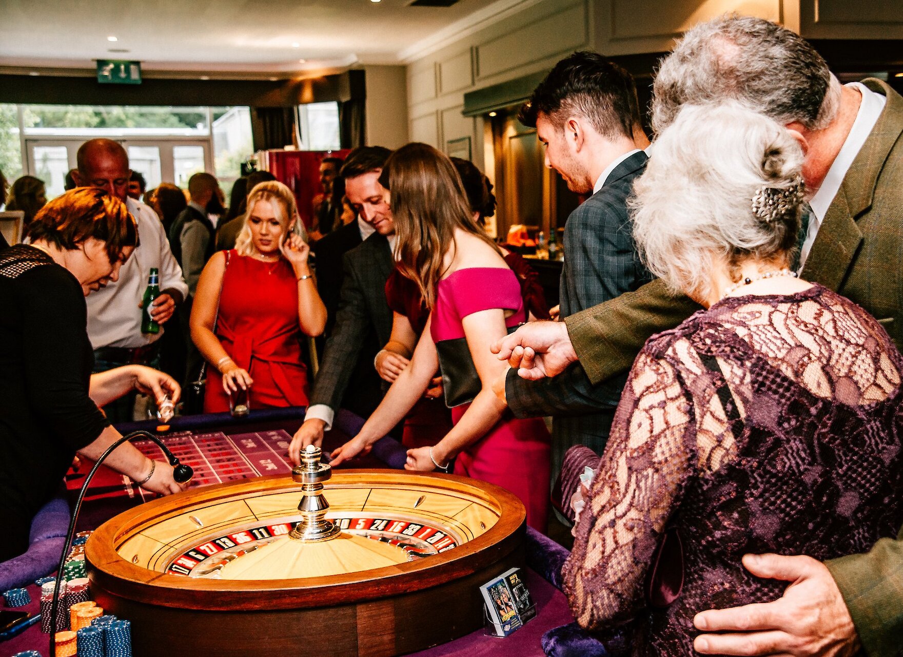 A mini casino was set up as an icebreaker