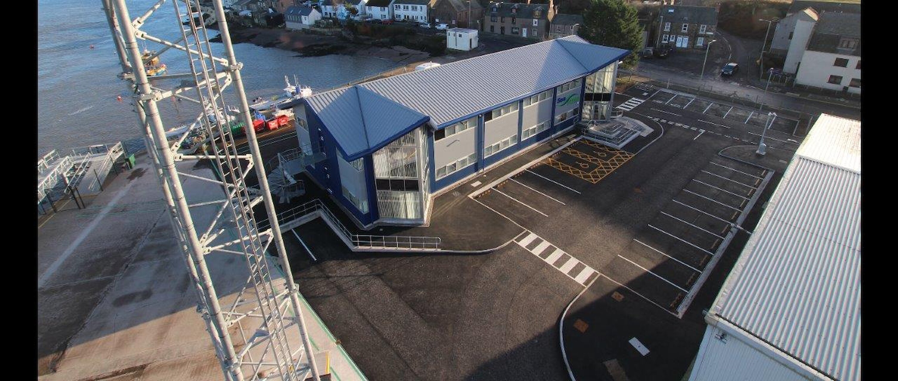 Aerial photo of newly completed base.