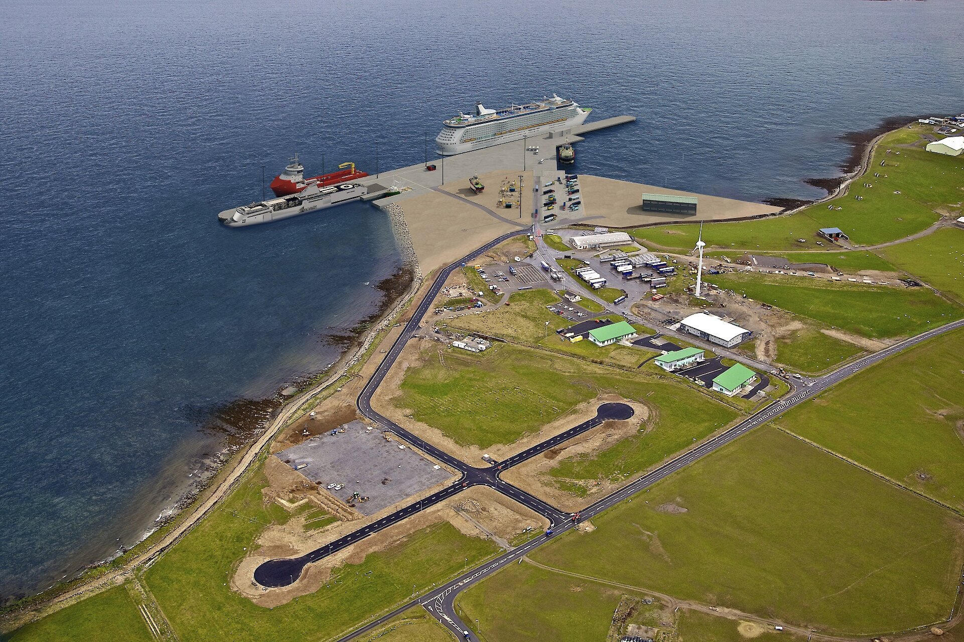 Proposed extension to Hatston Pier (image courtesy of OIC)